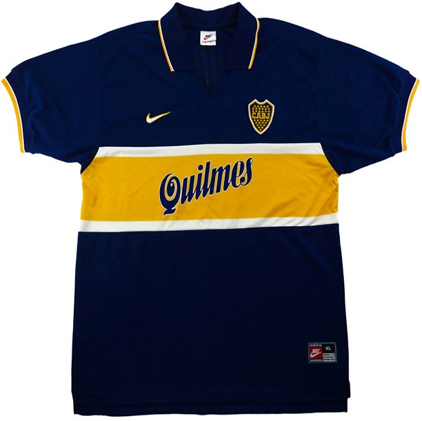 Camiseta Boca Juniors Replica Primera Ropa Retro 1996 1997 Azul